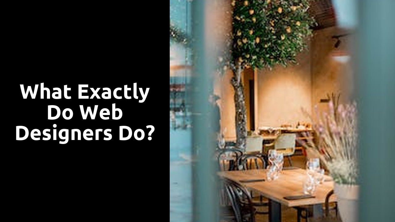 What exactly do Web designers do?